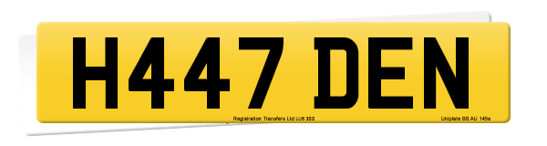 Registration number H447 DEN